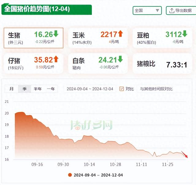 12月4日生猪价格坍塌下跌，年前猪价走势引关注