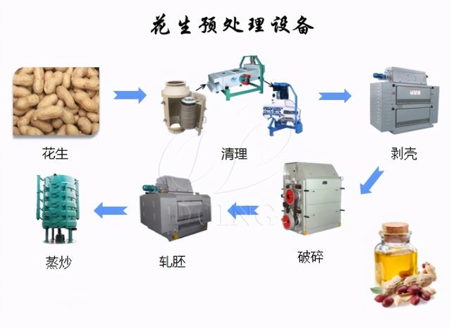 成套花生油加工设备 花生油生产过程 厂家定制